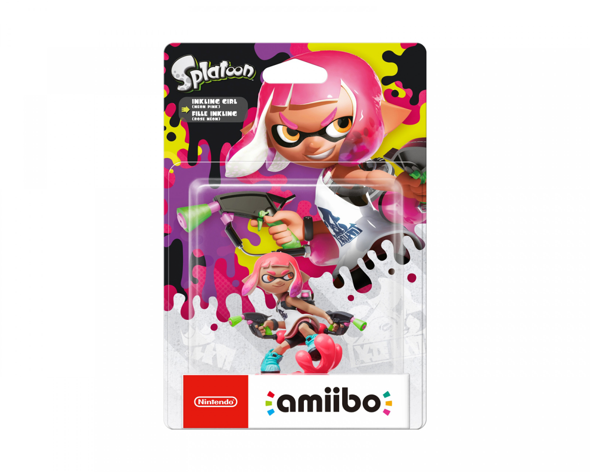 Nintendo Amiibo Inkling Girl Neon Pink Splatoon Collection Maxgamingno 6226