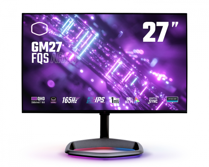 Cooler Master GM27-FQS ARGB 27” QHD IPS 165Hz 1ms Gamingskjerm