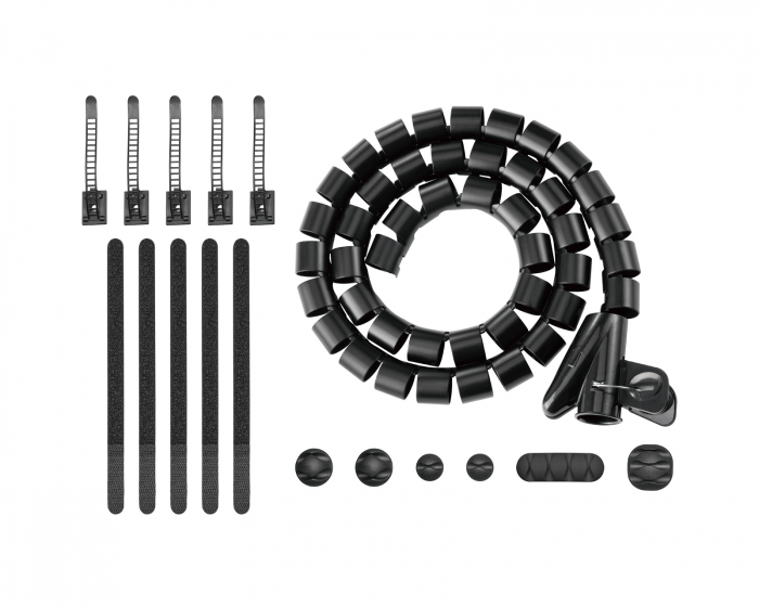 MaxMount Kabelhåndteringssett - Kabelholdere, Kabelbånd & Kabelspole