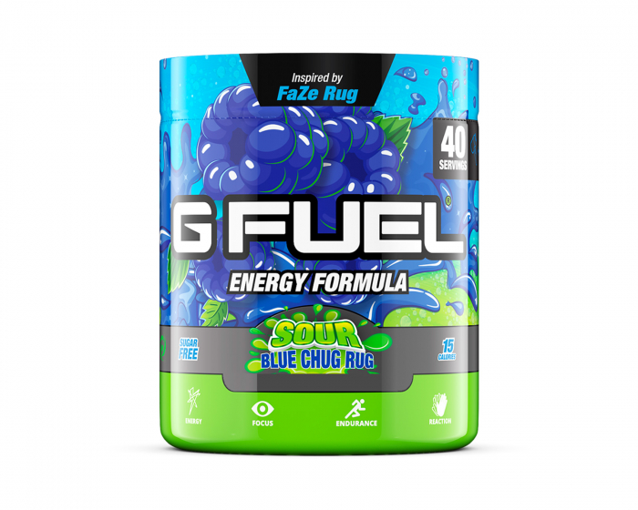 G FUEL Sour Blue Chug Rug - 40 Porsjoner