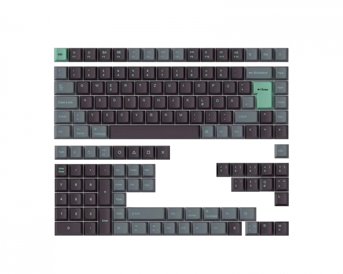 Keychron PBT Keycap set ISO German - Hacker Mint