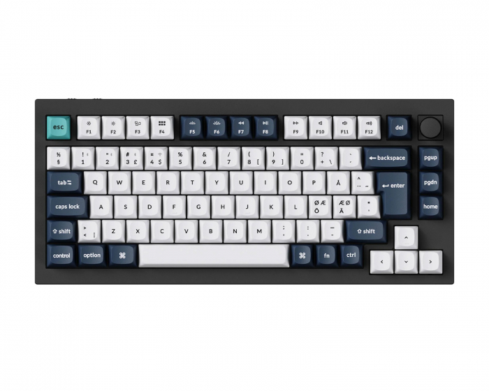 Keychron Q1 Max QMK 75% Trådløst Mekanisk Tastatur [Gateron Jupiter Red] - ISO