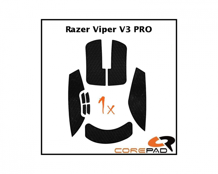 Corepad Soft Grips til Razer Viper V3 Pro - Svart