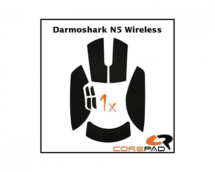 Corepad Soft Grips til Darmoshark N5 - Svart