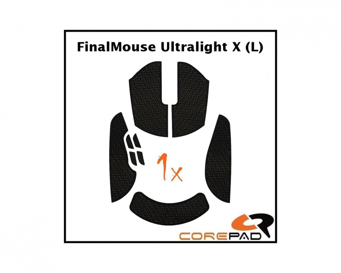 Corepad Soft Grips til FinalMouse Ultralight X Large - Svart