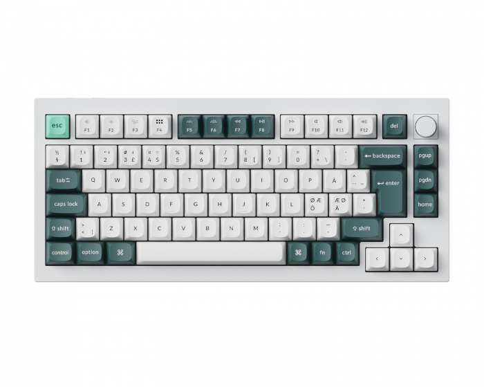 Keychron Q1 HE ISO RGB Hotswap Tastatur [Nebula] - Hvit