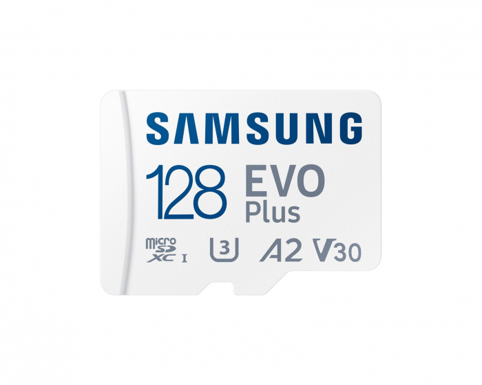 Samsung EVO Plus microSDXC UHS-I U3 128GB & SD adapter - Minnekort