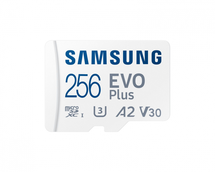 Samsung EVO Plus microSDXC UHS-I U3 256GB & SD adapter - Minnekort