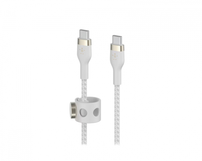 Belkin PRO Flex USB-C til USB-C Kabel - 2m - Hvit