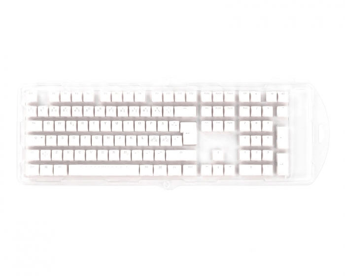 Ducky White Double-Shot PBT Keycap Set - ISO - Hvit