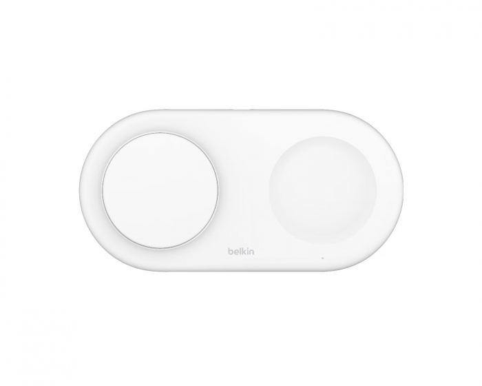 Belkin Boost Charge Pro 2-in-1 Qi2 Magnetisk Ladepute - Hvit