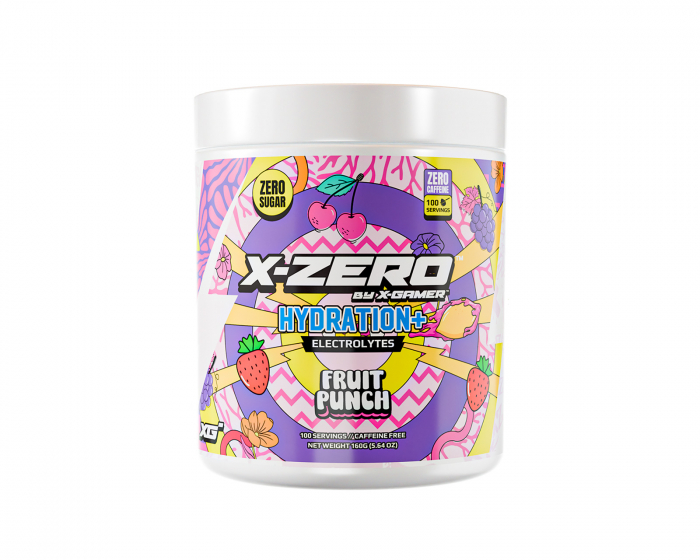 X-Gamer X-Zero Hydration+ Fruit Punch - 100 Porsjoner