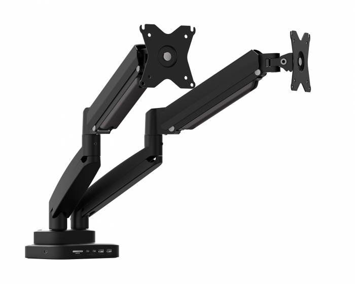 j5create Ergonomic Dual Monitor Mount - 10-in-1 Dock - Skjermstativ - 2 Skjermer