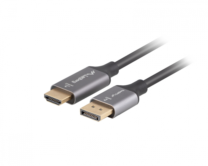 Lanberg DisplayPort til HDMI Kabel 4K Svart - 1m