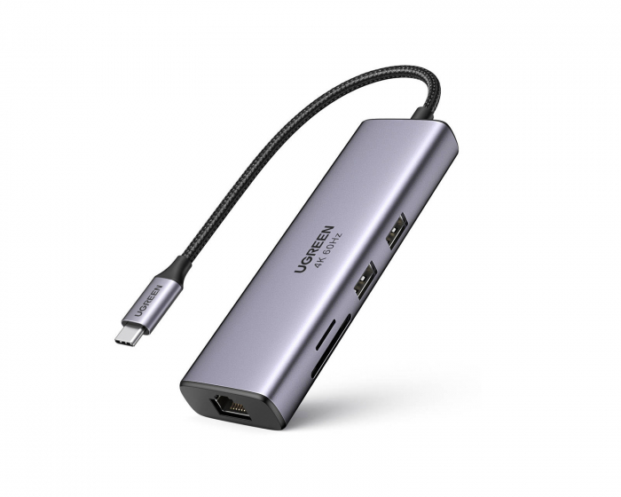 UGREEN Multifunksjon USB-C Adapter med Ethernet Interface