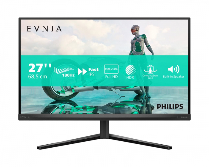 Philips Evnia 3000 27” Gamingskjerm 180Hz 0,5ms FHD IPS