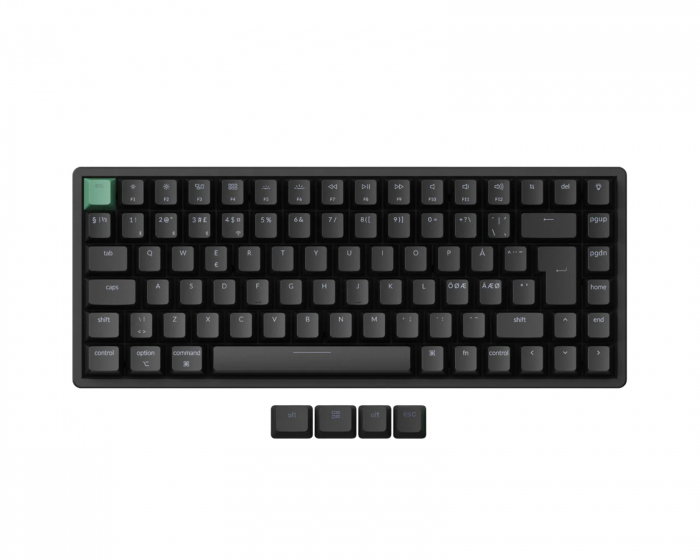 Keychron K2 HE Trådløst QMK Tastatur [Gateron 2.0 Purple Magnetic Switch] - Svart