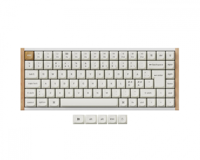 Keychron K2 HE Trådløst QMK Tastatur [Gateron 2.0 Purple Magnetic Switch] - Wood White