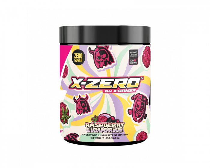 X-Gamer X-Zero Raspberry Liquorice - 100 Porsjoner