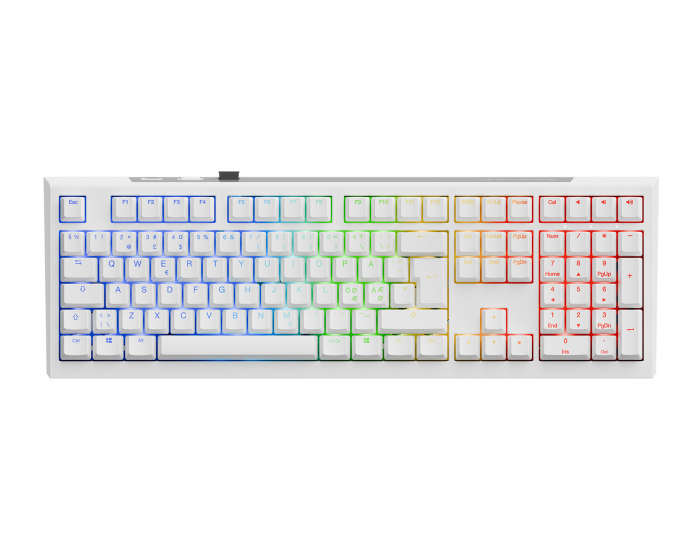 Ducky One X Fullsize Trådløst Gaming Tastatur - Weiß