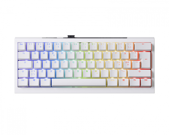 Ducky One X Mini 60% Trådløst Gaming Tastatur - Hvit