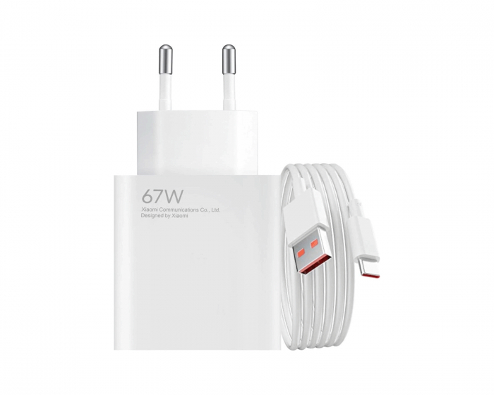 Xiaomi 67W HyperCharge Combo Lader USB-A - Hvit