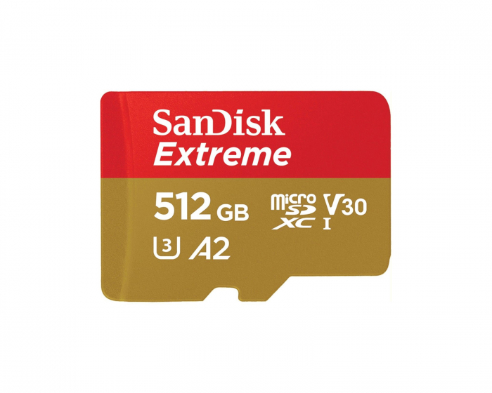 SanDisk Extreme 512GB A2 U3 V30 190 MB/s microSD