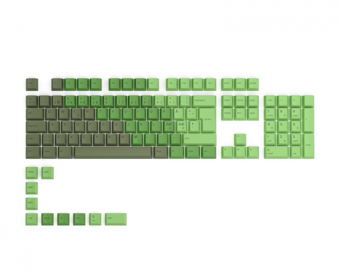 Glorious GPBT Keycaps ISO - 115 PBT Nordic-Layout - Olive (DEMO)