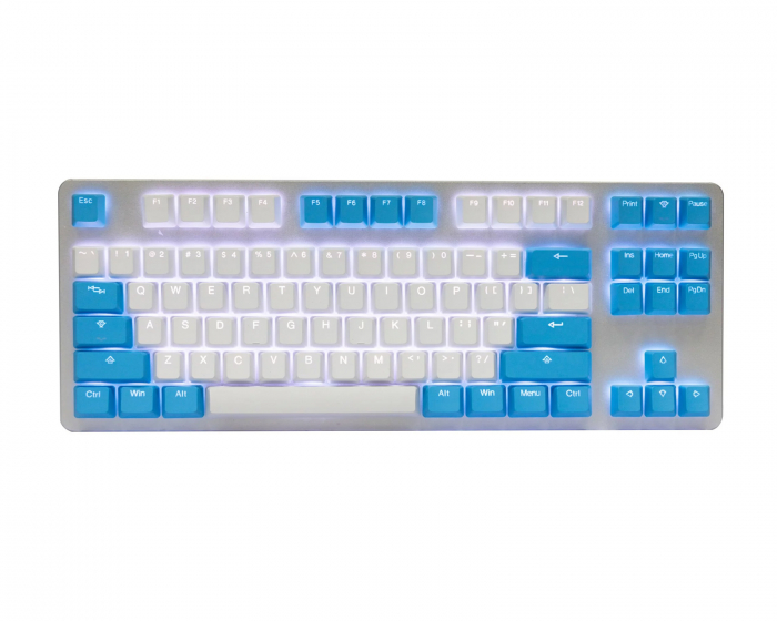 Tai-Hao PBT Doubleshot Shine-through 114-Key Keycap Set - Blue Drop (DEMO)