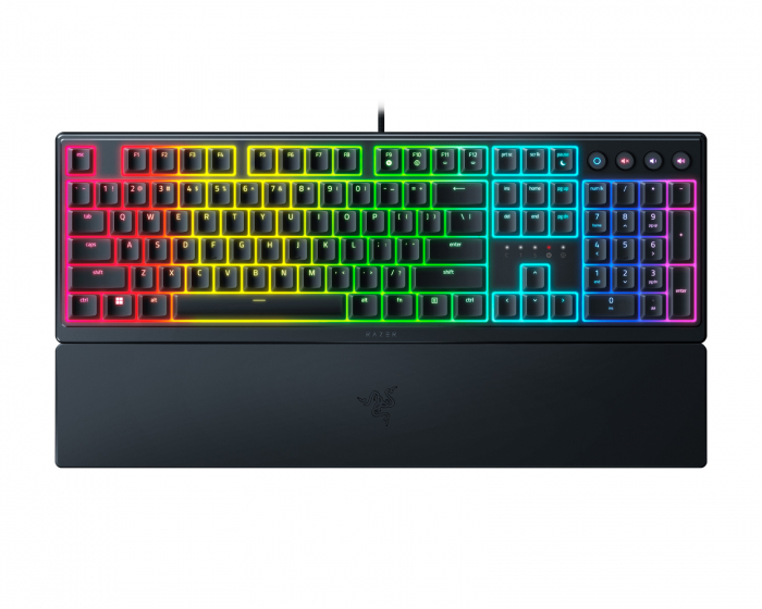 Razer Ornata V3 Low Profile RGB Gaming Tastatur [Mecha-Membrane Clicky] - Svart (DEMO)