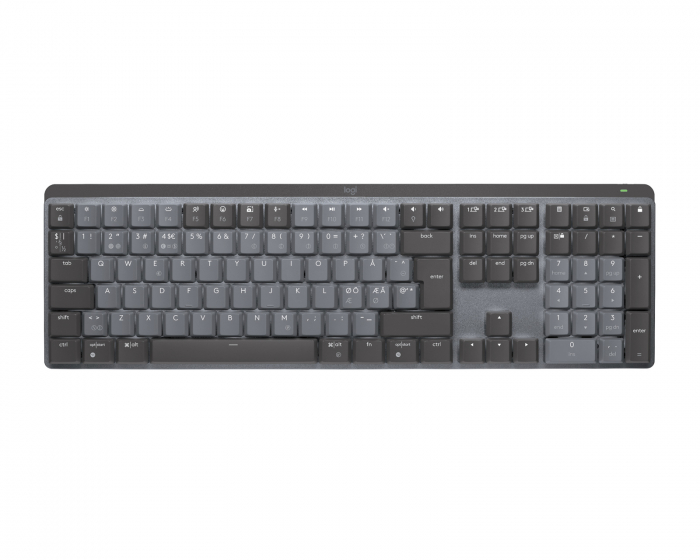 Logitech MX Mechanical Trådløs Low Profile Tastatur [Tactile Quiet] - Graphite (DEMO)