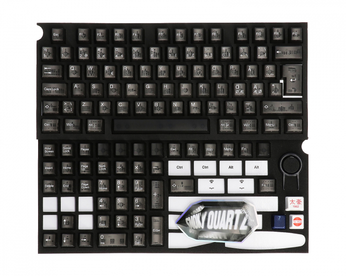 Tai-Hao ABS Double-shot Cubic Profile Translucent Backlit 117-Key Nordisk - Smoky Quartz (DEMO)