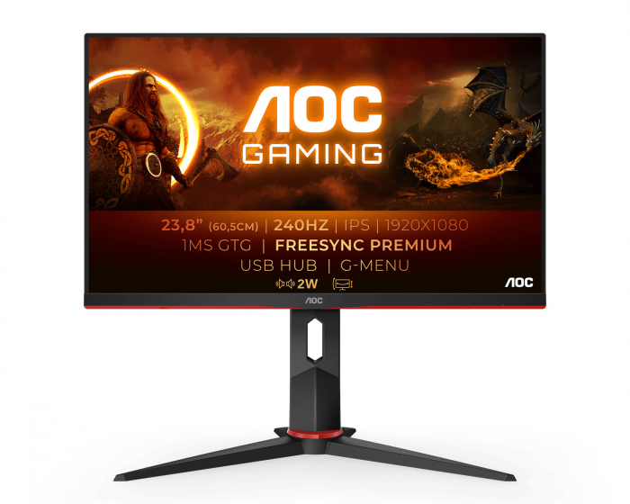 AOC 24G2ZU 24” LED Gamingskjerm 240Hz 1ms IPS FHD (DEMO)