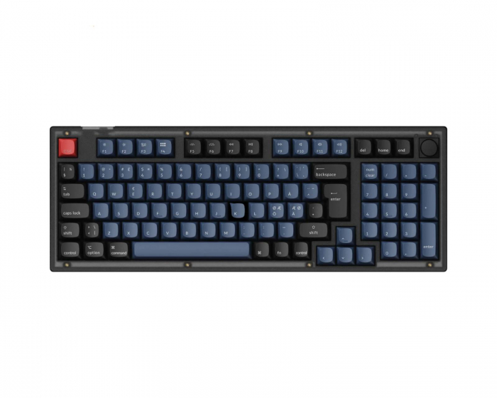 Keychron V5 QMK 96% RGB Knob Hotswap-Tastatur - Frosted Black [K Pro Red] (DEMO)