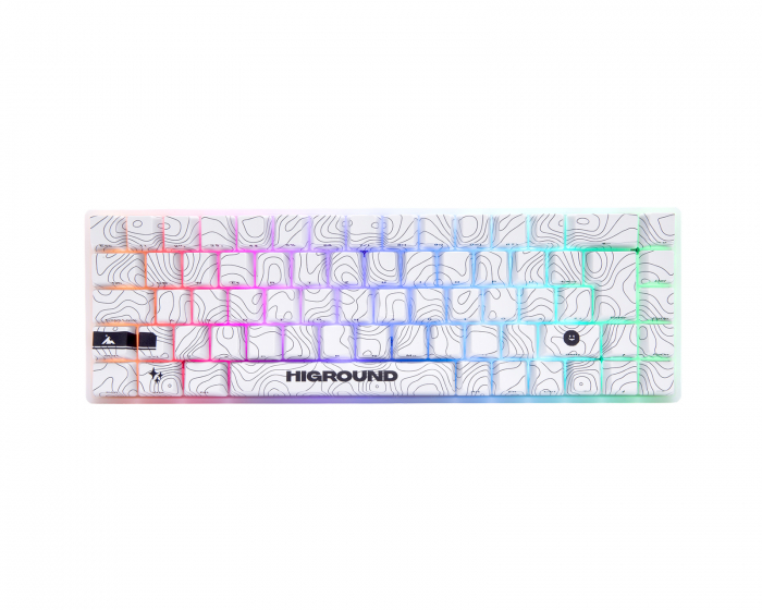 Higround SNOWSTONE Base 65 Hotswap Gaming Tastatur - ISO UK [White Flame] (DEMO)