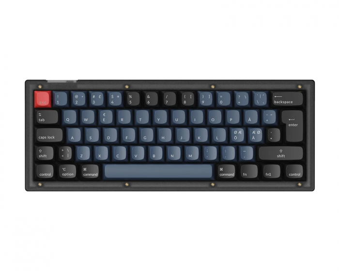 Keychron V4 QMK 60% ISO RGB Hotswap Tastatur - Frosted Black [K Pro Red] (DEMO)